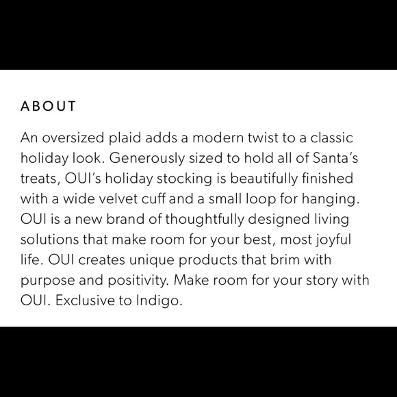 OUI Holiday Plaid Stocking - Set of 3 *NEW* - Picture 8 of 10
